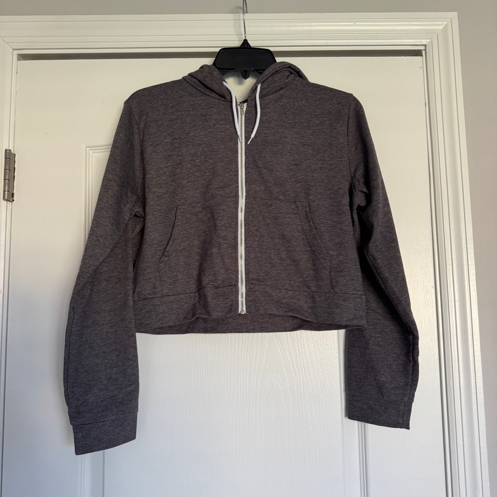 Gray zip up hoodie